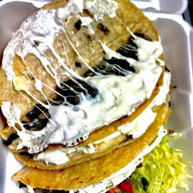 Huitlacoche (Corn Fungus) Quesadilla.