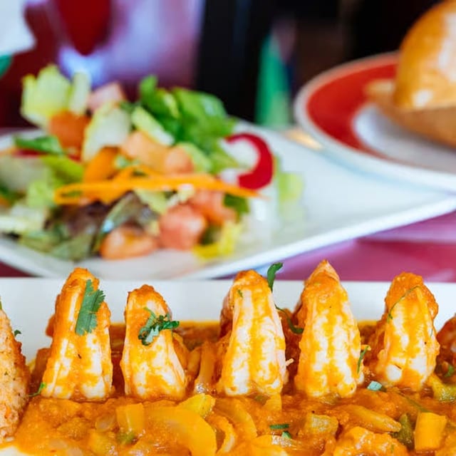 Camarones Enchilados (Shrimp in Chipotle Sauce).