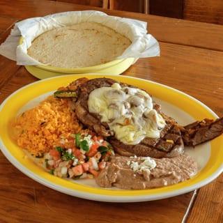 Bistec Xochiimilco (Ribeye Steak Xochimilco Style)