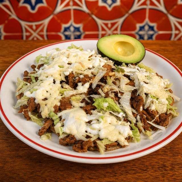 AlPastor (Marinated Pork with Pineapple) Sopes.