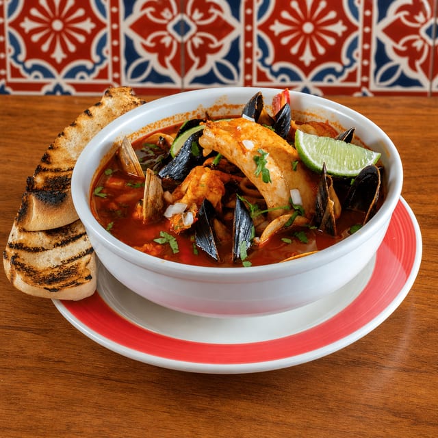 Sopa de Mariscos (Spicy Seafood Soup).