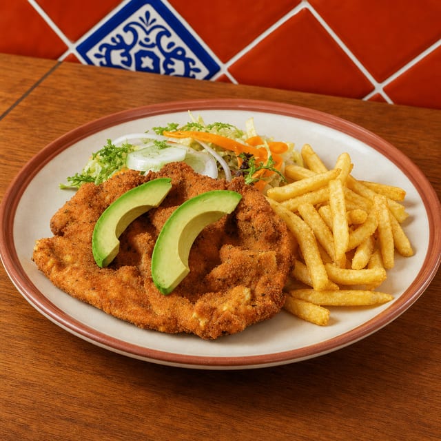 Pechuga Empanizada (Breaded Chicken Breast).