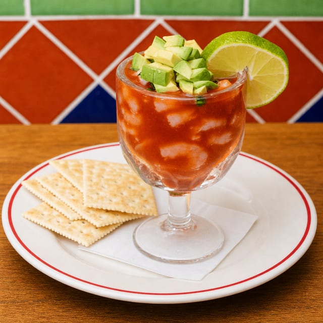 Coctel de Camarones (Shrimp Cocktail).