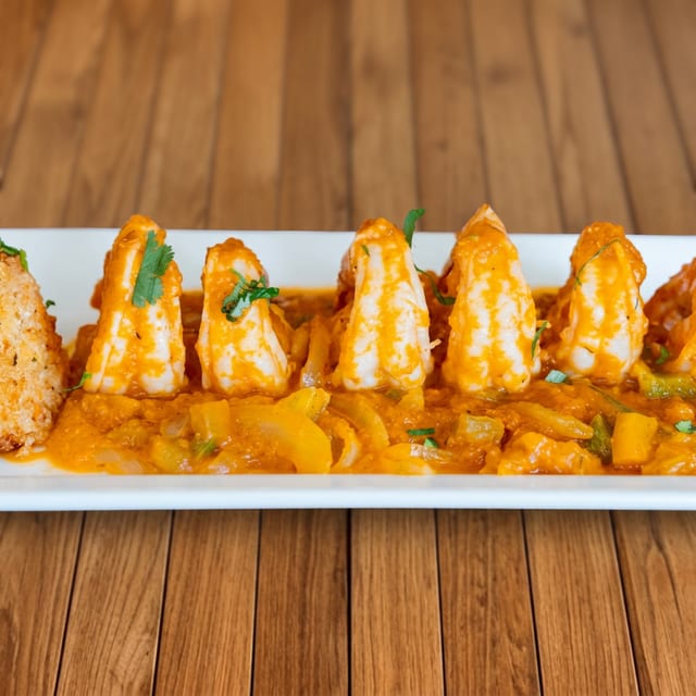 Camarones Enchilados (Shrimp in Chipotle Sauce).