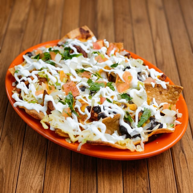 Nachos Vegetarianos (Vegetarian Nachos).