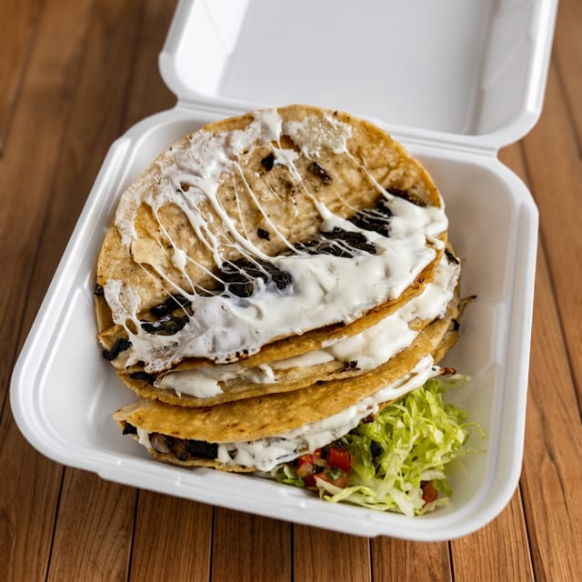 Huitlacoche (Corn Fungus) Quesadilla.